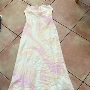 Zara Soft Pink and Cream dress